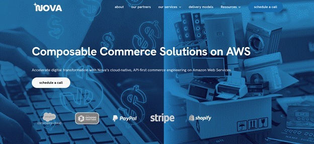 Nova Cloud demonstrates API-first composable commerce solutions powered by AWS.