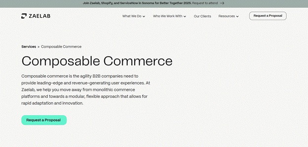 Zaelab presents its modular B2B commerce approach for adaptive digital transformation.