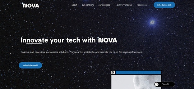 Nova Cloud engineering solutions for scalable, secure technology innovation.